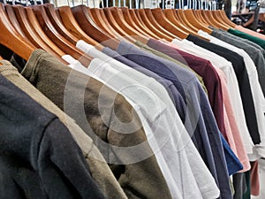 Hanging t-shirts