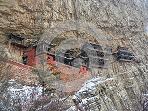 Hanging temple in Shanxi province in China