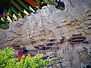 Hanging Temple or Xuankong Temple in China, art and history