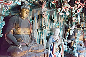 Hanging Temple(Xuankong Temple). a famous historic site in Hunyuan, Datong, Shanxi, China.