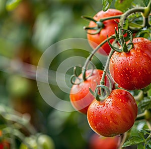 Hanging Tomatoes From Tree