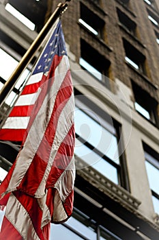 Hanging USA Flag in New York