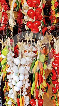 Hanging Vegetables in Cozumel, Mexico