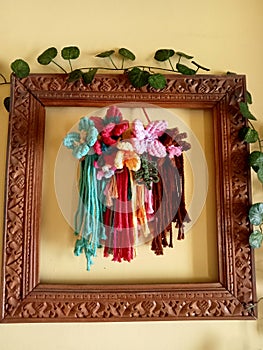 Hanging wall decor by macrame
