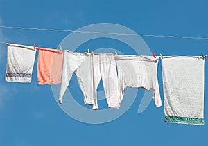 Hanging washing out photo