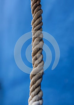 A hanging white rope