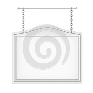 Hanging Whiteboard Isolated