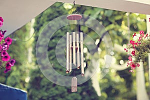 Hanging wind chimes