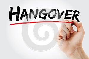 Hangover text with marker