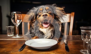 Hangry Dog Makes Funny Angry Face While Demanding Food at Nice Restaurant