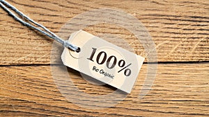 Hangtag with title 100% BIO ORGANIC