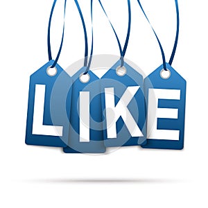 Hangtags Like in blue