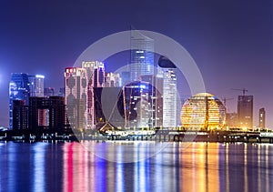 Hangzhou city night scene