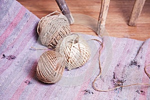 Hank of rope on the floor