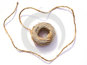 Hank thin hemp rope