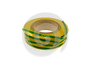 Hank of the yellow unwound insulating tape