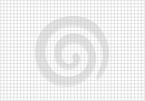 Wide squared black grid paper. Notebook sheet blank. Mathematics pattern. Black grid texture on a white background.