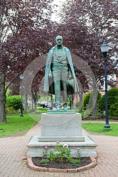Hannibal Hamlin Statue in downtown Bangor, Maine