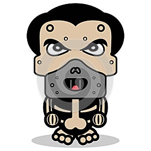 Hannibal Lecter skull cute character mascot
