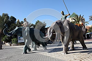 Hannibal riding on an elephant