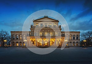 Hannover State Opera House at night - Hanover, Lower Saxony, Germany