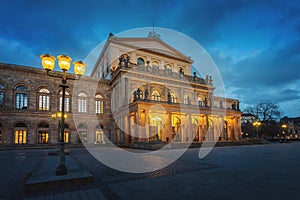 Hannover State Opera House at night - Hanover, Lower Saxony, Germany