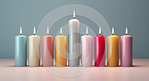 Hannukah candles background. AI Generated