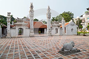 Hanoi, Vietnam - circa September 2015: Dinh Ngoc Ha temple in Hanoi, Vietnam