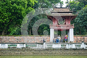 Hanoi, Vietnam Mar 12:: Van Mieu or Temple of Literature is Coll