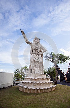 Hanoman statue at Melasti Beach, Bali, Indonesia. Hanoman is a white monkey, a mythological figure in the Ramayana