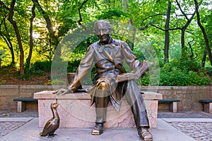 Hans Christian Andersen Statue in Central Park Manhattan