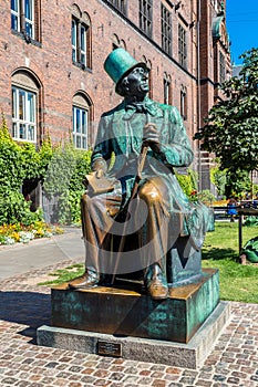 Hans Christian Andersen statue in Copenhagen, Denmark.
