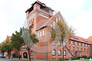 Hansa-Gymnasium in the historic old city of Stralsund, Germany