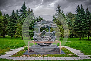 Hansa sign in Veliky Novgorod city park