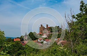 Hanstein castle ruins view of the city