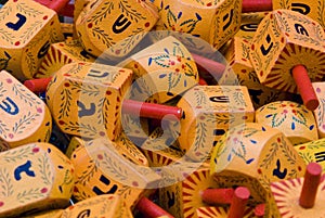 Hanukka Dreidels photo