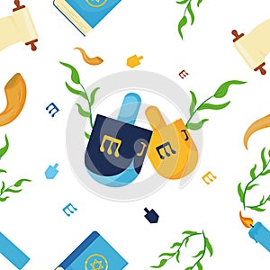 hanukkah background of dreidels photo