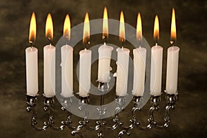 Hanukkah candles photo