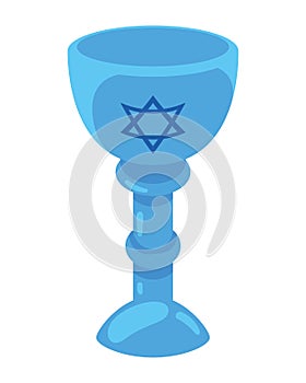 hanukkah chalice isolated photo