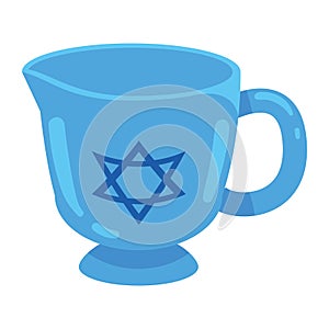 hanukkah cup isolated photo