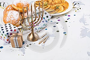 Hanukkah festive background