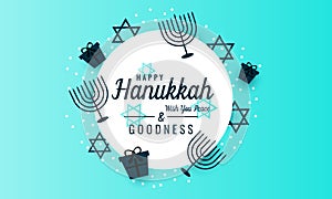 Hanukkah greeting card, background or banner