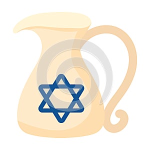 hanukkah jar with star photo