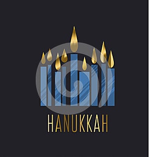Hanukkah menora vector illustration. photo