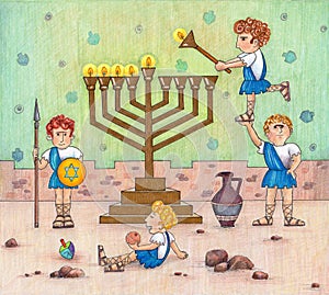 Hanukkah Menorah lighting