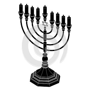 Hanukkah menorah vector