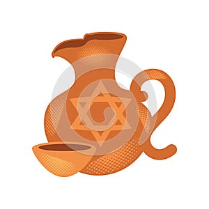 hanukkah pitcher and cup photo