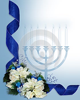 Hanukkah ribbons border