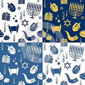 Hanukkah Seamless Patterns
