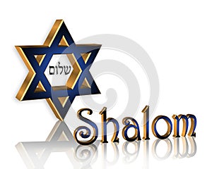 Hanukkah Shalom Jewish Star